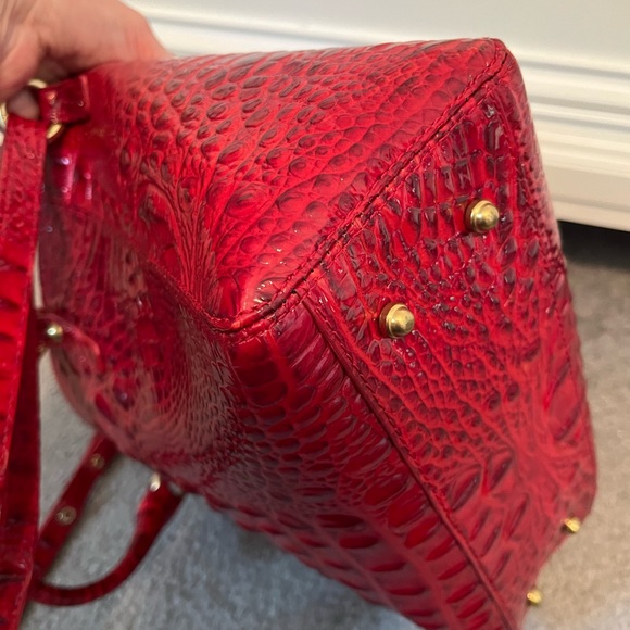 Brahmin Arno Red Glossy Croc Bag - Picture 8 of 15